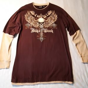 BD Biker Design USA Sturgis Bike Week Men's long-sleeved shirt Size XL